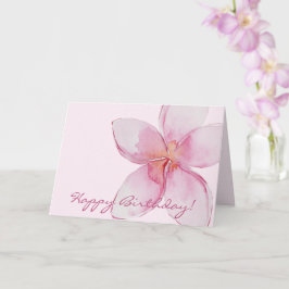 Happy Birthday | Hawaiianische Aquarellfarben-Blum Karte