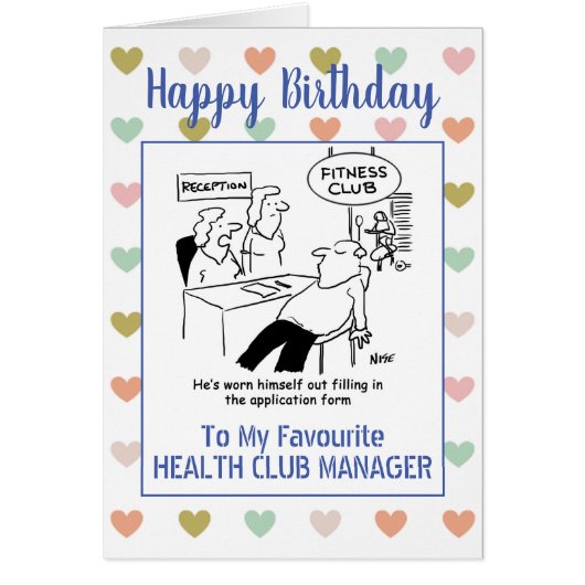 Happy Birthday Health Club Manager (Vorne)