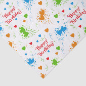 Happy Birthday Heart Balloons Seidenpapier (Ausschnitt)