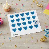 Happy Birthday Heart Französisch Blue Sticker