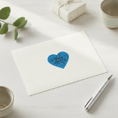 Happy Birthday Heart Französisch Blue Sticker