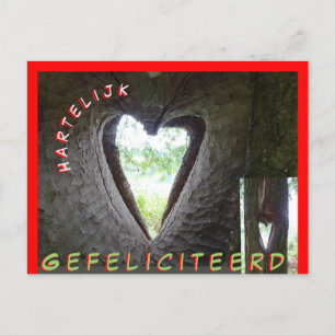 Happy Birthday Heart in Tree Postcard Postkarte