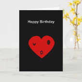 Happy Birthday Heart Karte (Gelbe Blume)