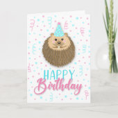Happy Birthday Hedgie Karte (Vorderseite)