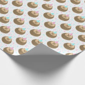 Happy Birthday Hedgie Pattern Geschenkpapier (Ecke)