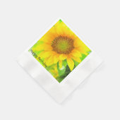 Happy Birthday~Helle und fröhliche Gelbe Sonnenblu Serviette (Ecke)
