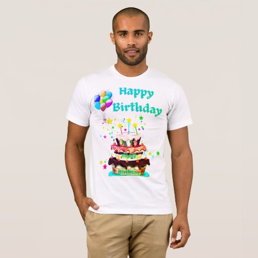Happy Birthday Hemd T-Shirt (Vorne ganz)