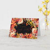 Happy Birthday Herbst Herbstgarten Schwarzes Meer Karte (Gelbe Blume)