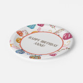 Happy Birthday Herbst Pumpkins Custom Paper Teller (Schrägansicht)