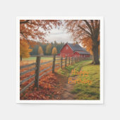 Happy Birthday Herbst Serviette (Vorderseite)