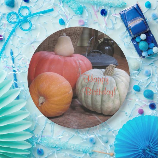 Happy Birthday Herbst Thema Pappteller (Party)