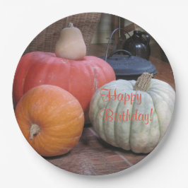 Happy Birthday Herbst Thema Pappteller