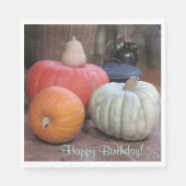 Happy Birthday Herbst Thema Serviette (Vorderseite)