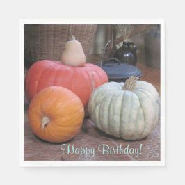 Happy Birthday Herbst Thema Serviette