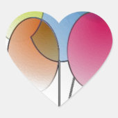 Happy Birthday Herz-Aufkleber (Vorderseite)