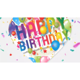 Happy Birthday Herz-Aufkleber