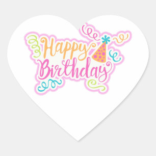 Happy Birthday Herz Sticker