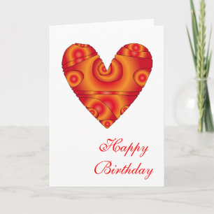 "Happy Birthday" Herzdesign Karte