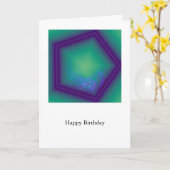 Happy Birthday Hex Karte (Gelbe Blume)