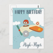 Happy Birthday High Flyer Postkarte (Vorne/Hinten)
