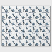 Happy Birthday High Heel Schuhe Geschenkpapier (Flach)