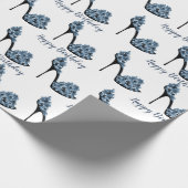 Happy Birthday High Heel Schuhe Geschenkpapier (Ecke)