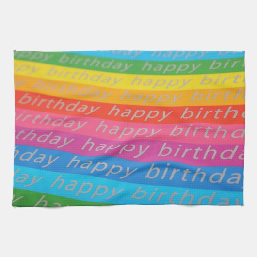 Happy Birthday Hintergrund Geschirrtuch (Horizontal)