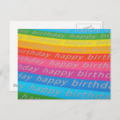 Happy Birthday Hintergrund Postkarte (Vorne/Hinten)