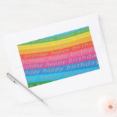 Happy Birthday Hintergrund Rechteckiger Aufkleber (Umschlag)