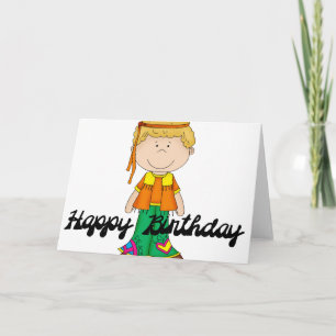 Happy Birthday Hippie Boy 1 Grußkarte Karte