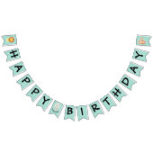 Happy Birthday Hippo Niedliches Party Tier Wimpelkette (Alle)