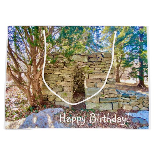 Happy Birthday History Buff Große Geschenktüte (Vorderseite)