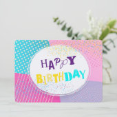 Happy Birthday Holiday Card Feiertagskarte (Stehend Vorderseite)