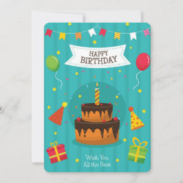 Happy Birthday Holiday Card Feiertagskarte