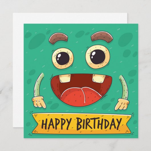 Happy Birthday Holiday Card Feiertagskarte (Vorne/Hinten)