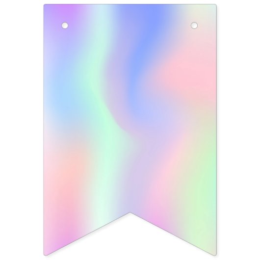 Happy Birthday holografisch rosa lila Wimpelkette (Erste Fahne)