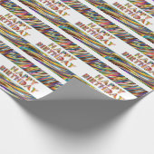 Happy Birthday Hologram Geschenkpapier (Ecke)