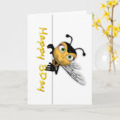 Happy Birthday Honey Bee - Happy BDay Karte (Gelbe Blume)