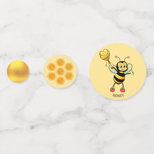 Happy Birthday Honey Bumblebee Konfetti (Rückseiten)