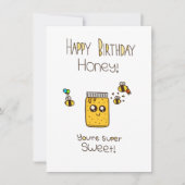 Happy Birthday Honey Einladung (Vorderseite)