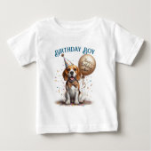Happy Birthday Honoree Beagle Dog Ballon Custom Baby T-shirt (Vorderseite)
