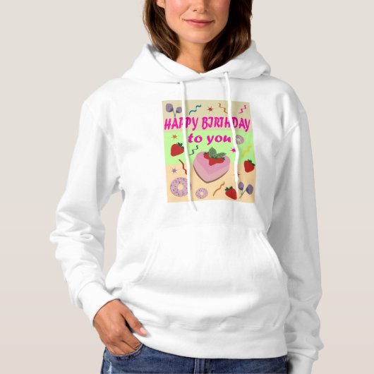 Happy Birthday Hoodie (Vorderseite)