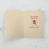 Happy Birthday Hoping Year Piece of Cake Spaß Karte (Innenseite)