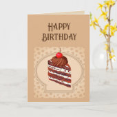 Happy Birthday Hoping Year Piece of Cake Spaß Karte (Gelbe Blume)