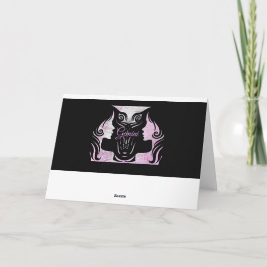 Happy Birthday Horoscope Sign Gemini Karte (Rückseite)