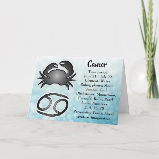 Happy Birthday Horoskop Karte (Vorderseite)