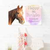 Happy Birthday Horse Back Reiten Hübsches Tier Kin Banner (Insitu)