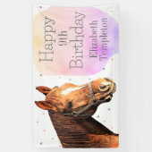 Happy Birthday Horse Back Reiten Hübsches Tier Kin Banner (Vertikal)