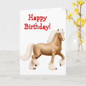 Happy Birthday Horse Customizable Card Karte (Gelbe Blume)
