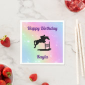 Happy Birthday Horse Hunter Jumper Paper Napkins Serviette (Beispiel)